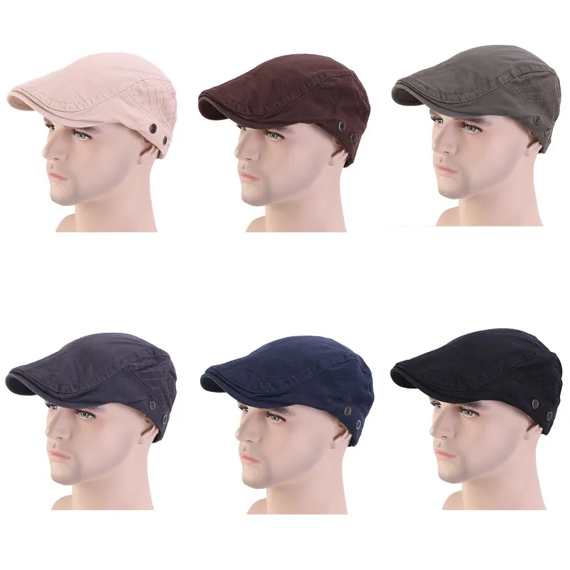 Nuevas gorras de Newsboy a cuadros de algodón a la moda, gorras de boina ajustables, gorra plana clásica con visera, sombrero Retro de Inglaterra, gorras de verano para hombres y mujeres