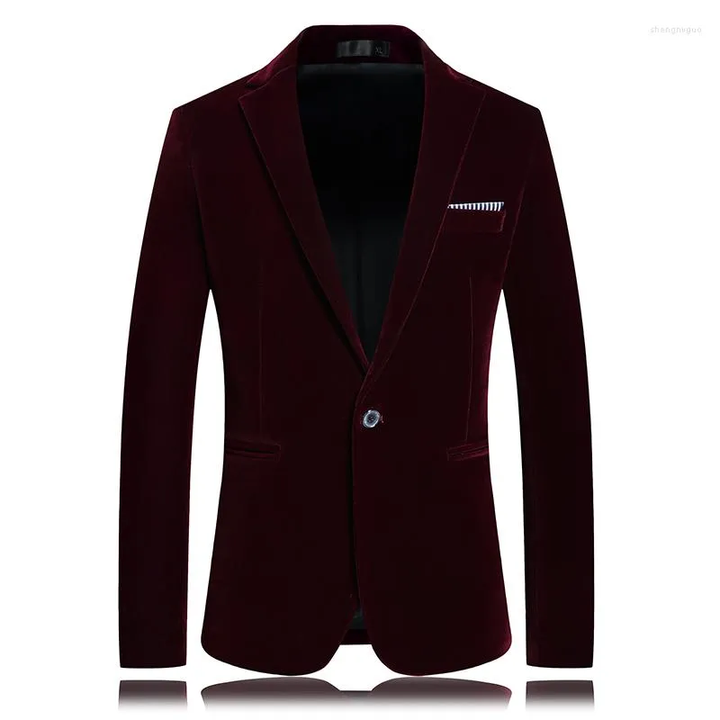 Men's Suits Men Corduroy Blazers Jackets Male Smart Casual Dress High Quality Slim Single-breasted Coats 5XL