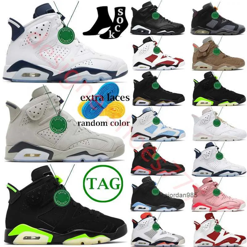 2023 University Blue Jumpman Buesball Buty VI 6 6s Men Mint Foam Electric Green Nocka Bordeaux Hare UNC White Red Oreo Sports