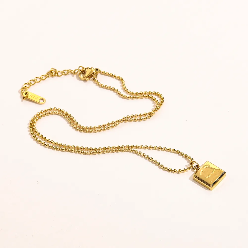 Luxury 14K Gold Plated Stainless Steel Necklace With Choker Beads And ...