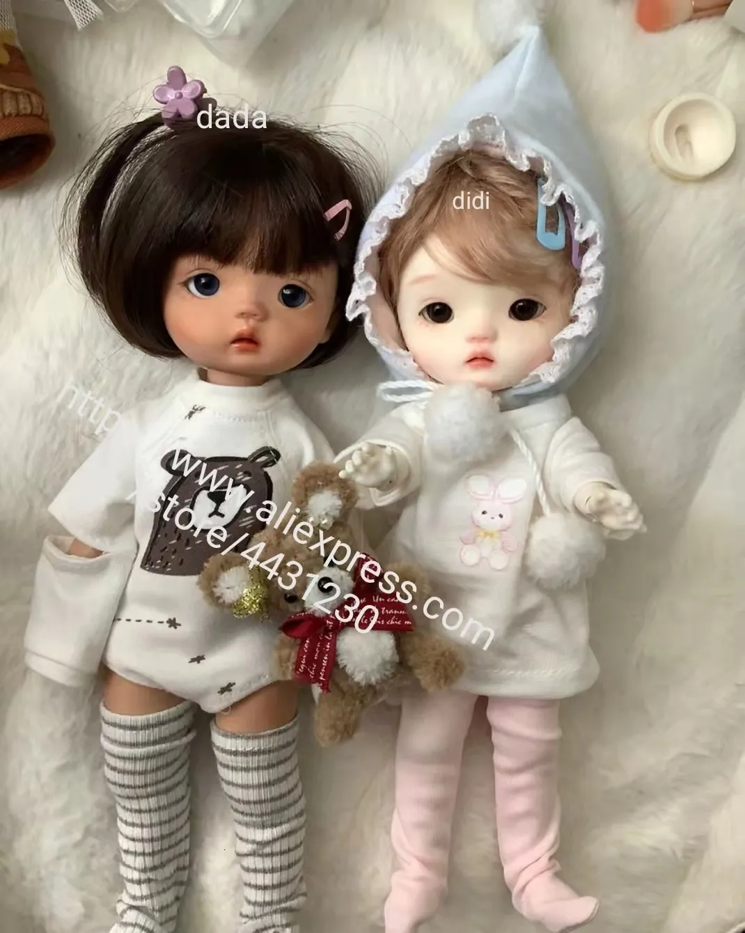 Куклы 18 Didi Dada BJD Balljucted Dolls для девочек DIY Eye Action фигурные аниме -силиконовые смоляные игрушки 230210