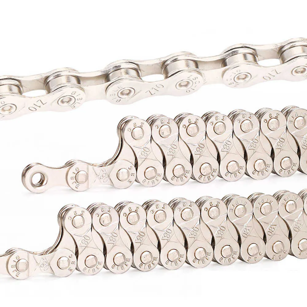 Bicycle Chain 6 7 8 9 10 11 Speed Silver Plating 116 Links MTB Mountain Road Bike Chains Stainless Steel Cycling Chain BC0578 (1)