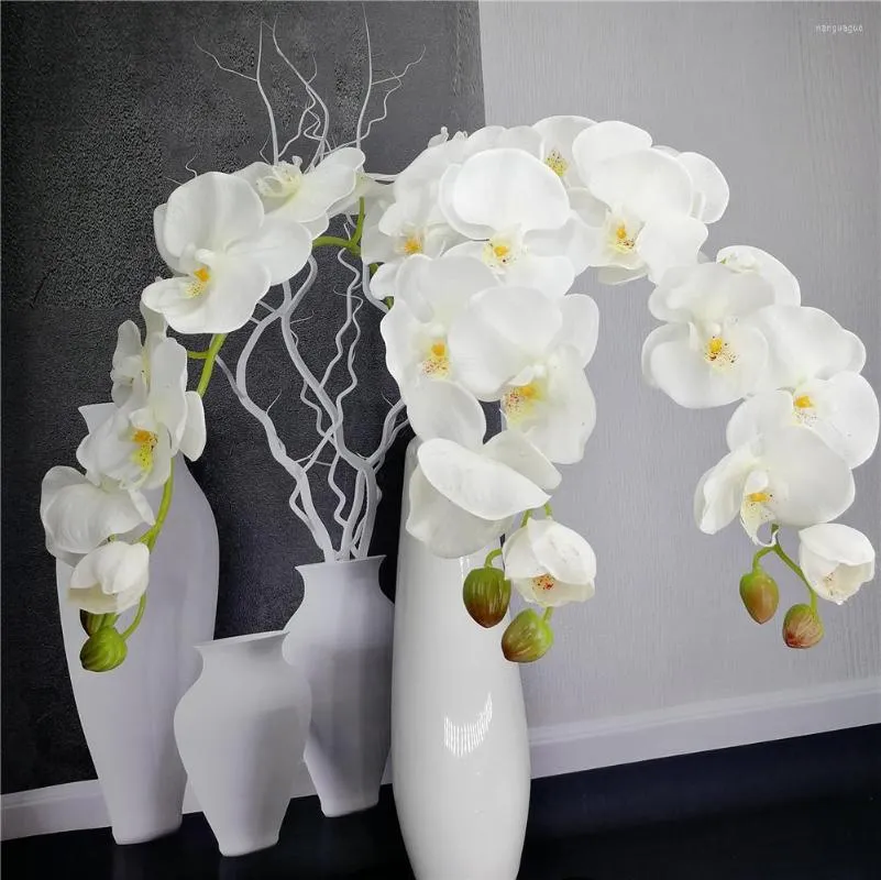 Dekorative Blumen, künstlicher Schmetterling, Orchideenzweig, Blumendekoration, fühlt sich echt an, Simulationspflanzen, Hochzeit, Zuhause, Büro, Party-Dekoration