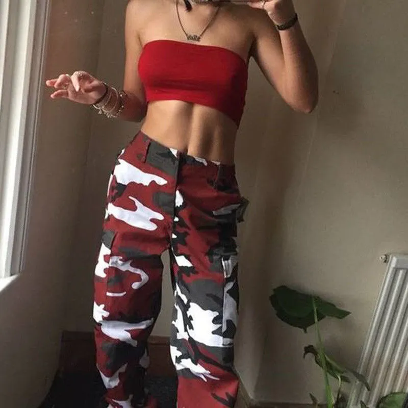 Damesbroek capris vrouwen camouflage ladingbroeken casual broek militaire leger gevecht camouflage jeans sexy vrouwen casual kleurrijke camou jeans 230209