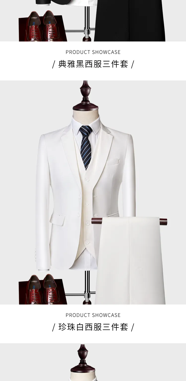 Korean Slim Fit Mens Wedding Suit Classic Business Style Korean Slim Fit Mens Wedding Suit Classic Business Style