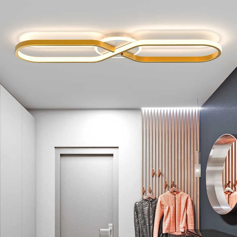 S Modern Luxury Entrance Hall Hall Creative LED teto Lâmpada Nórdica Simple Corredor Porch Bedroom Light 0209