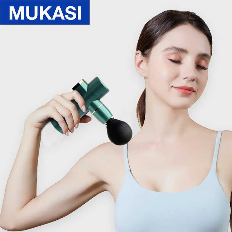 Mukasi Gun Deep Tissue Massager Terapy Body Muscle Stimulation Relief för EMS smärta Relaxation Fitness Forming 0209