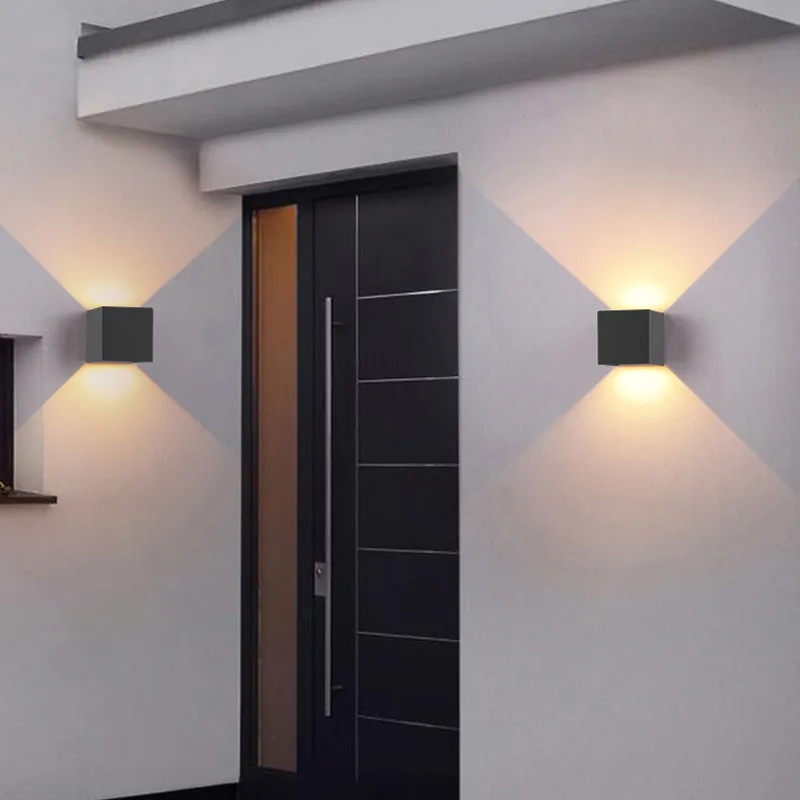 Lampade da parete per esterni LED Applique Lampada da parete moderna WallSconce Illuminazione UpDown Apparecchio Luci in alluminio Portico Porta d'ingresso Giardino Cortile Patio IP54 Impermeabile USASTAR