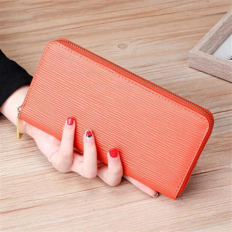 whole women handbag Joker long wallet multifunctional striped wallets bag outdoor fashion casual leather storage purse for men249M