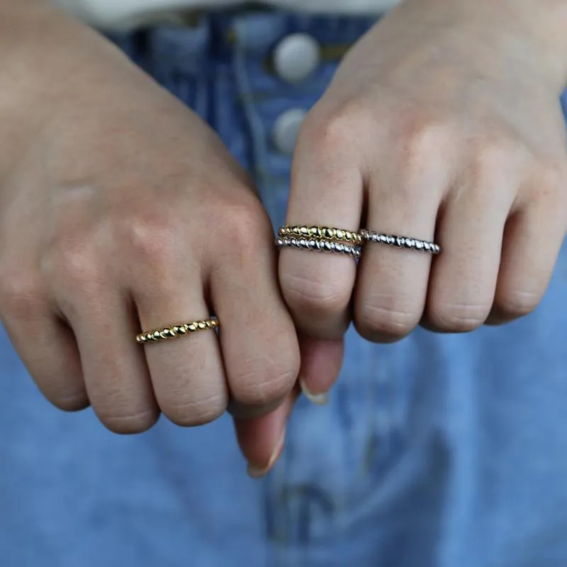 Clusterringen van hoge kwaliteit goud zilveren kleurpolijstwending touw vingerring open aangepast voor vrouwen groothandelocluster