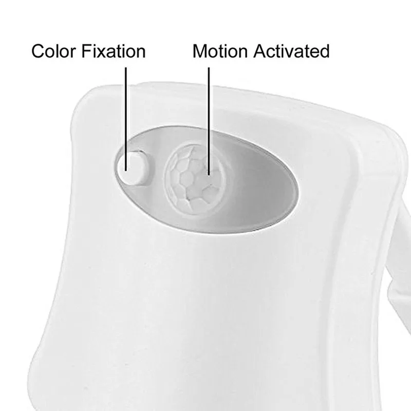 Smart salle de bain LED toilette USB veilleuse corps activé par le mouvement capteur de siège lampe 8 couleurs cuvette de toilette rétro-éclairage étanche D1.5
