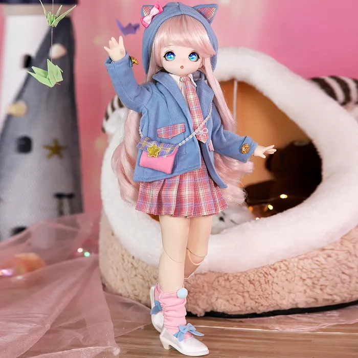 Puppen DBS 1/4 BJD Dream Fairy Casual Doll ANIME TOY Figure Karton Mechanical Joint Body Collection Inklusive Kleidung Schuhe Perücke 40 cm 230210
