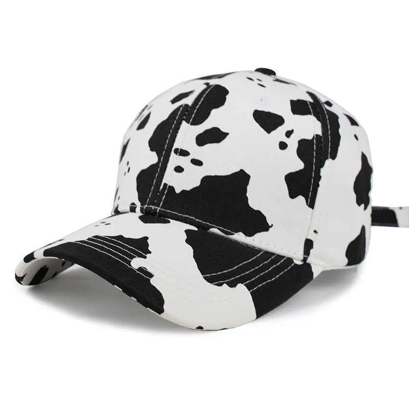 Ball Caps 2022 Fashion Cow Print Berretto da baseball Donna Uomo Snapback Papà Cappelli per uomo Trucker Hip Hop Gorras Vintage Cappello maschile G230209