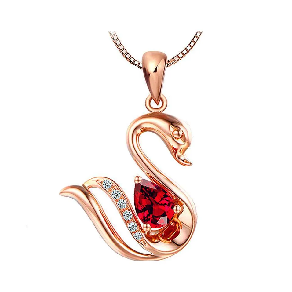 Pendant Necklaces Sier For Woman Fashion Jewelry Blue Pink Crystal Zircon Necklac Yydhhome Drop Delivery Pendants Dhlbh