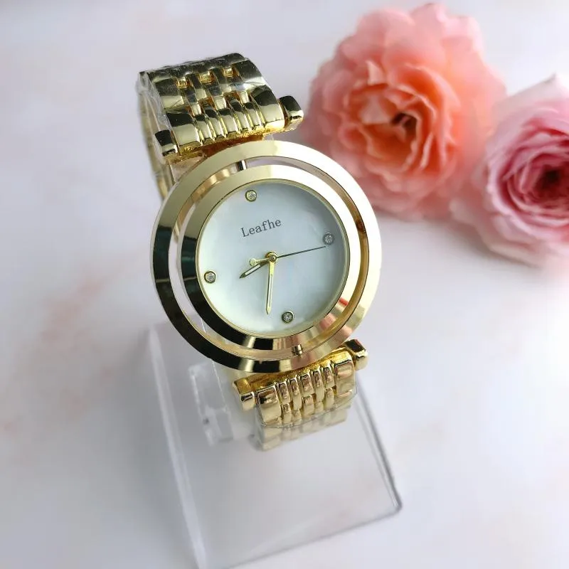 Polshorloges modemerk Diamond Women's Watches Gold Silver roestvrijstalen riemkwarts Kijk Holiday Gifts First Choice Relogio