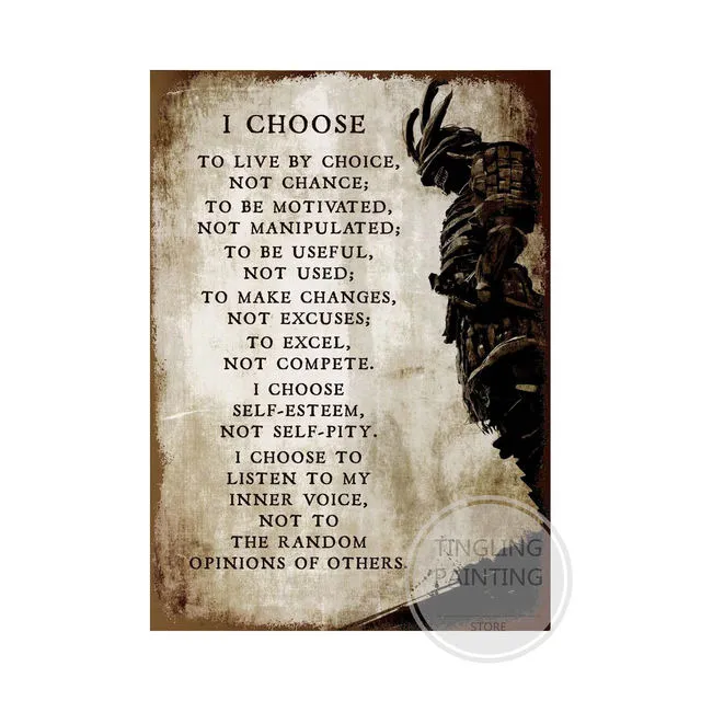 Motivational Quotes Wall Art - Inspirational Metal Tin Sign 30x20 ...