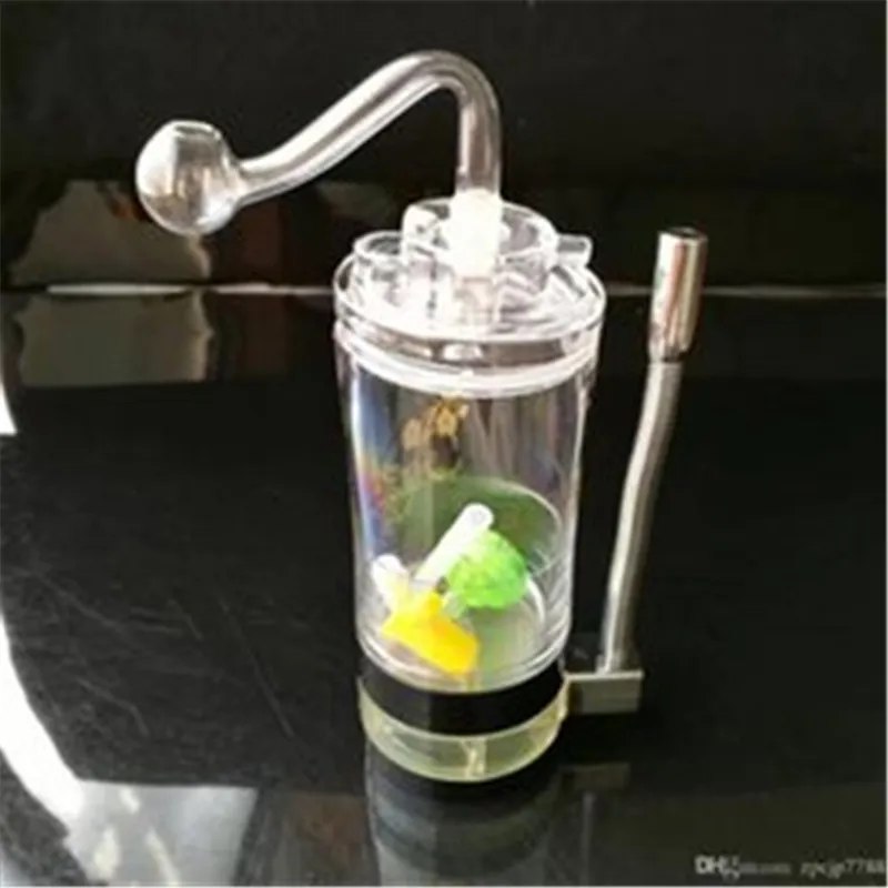 Transparante waterhaak glazen bongs accessoires, rookpijpen kleurrijke mini multi-kleuren handbuizen beste lepel glazen pijpen