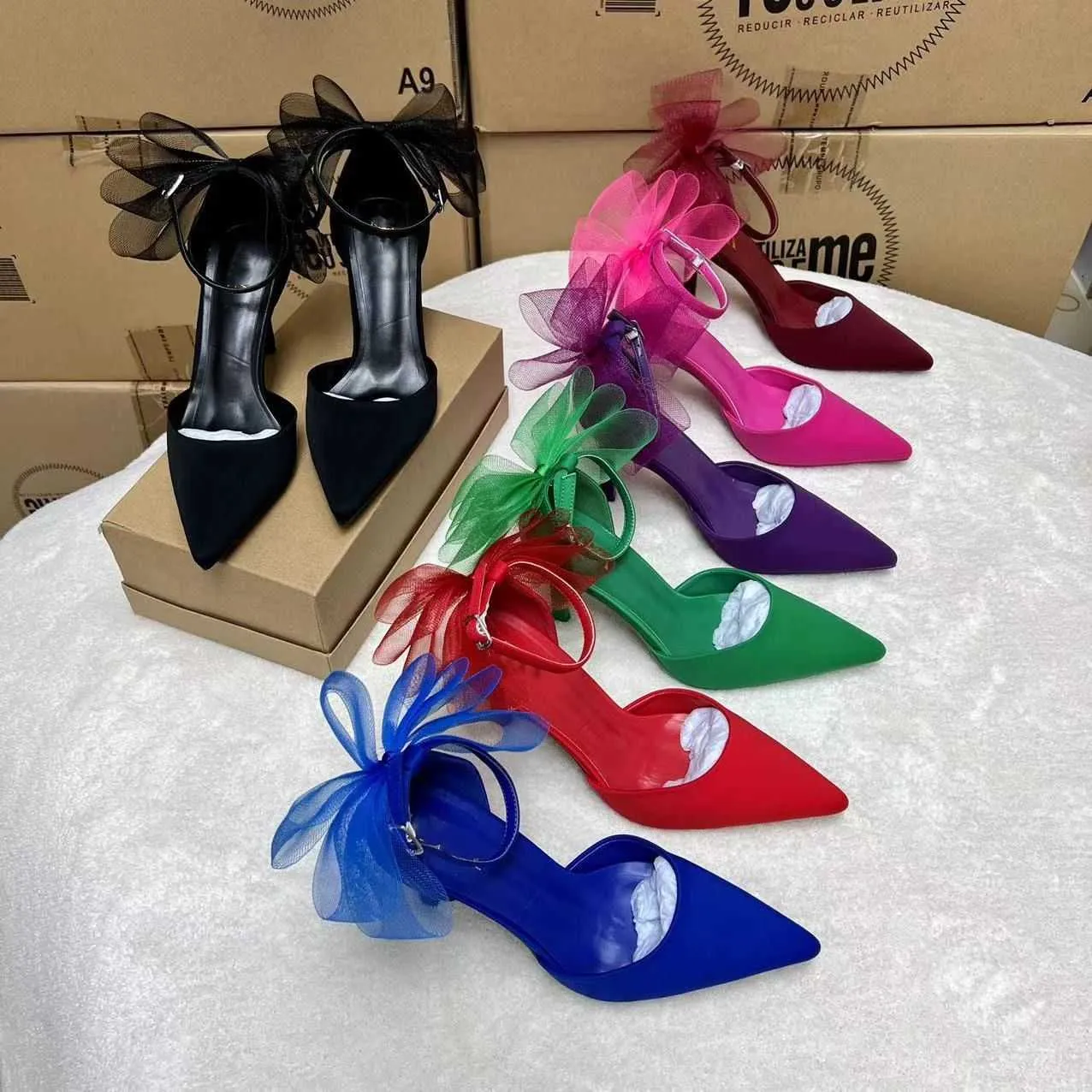 Sandals Autumn fashion new high heel 5CM tail bow casual women's shoes banquet shoes