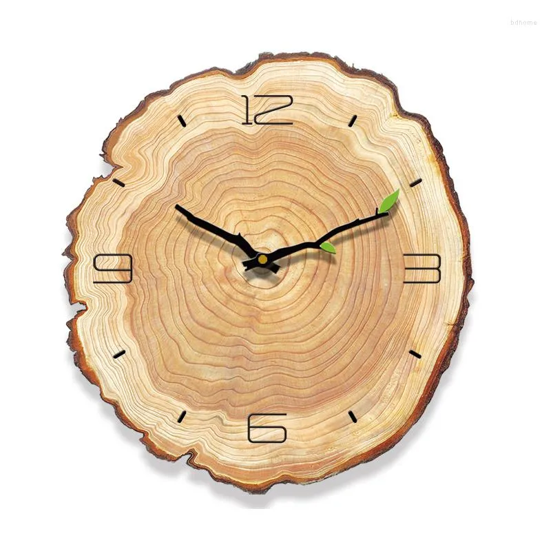 Wandklokken Horloge Murale12 inch houten vintage klok stille niet -tikkende batterijkantoor huisdecor woonkamer slaapkamer