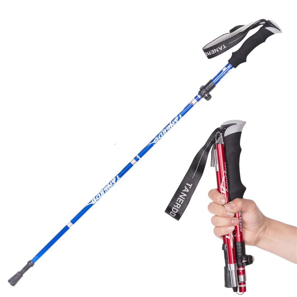 Trekking Poles Multifunktion Walking Stick Trekking Poles Telescopic Fold Crutches vandring Stick Crutch äldre metallpinne promenad rotting utomhus 230210