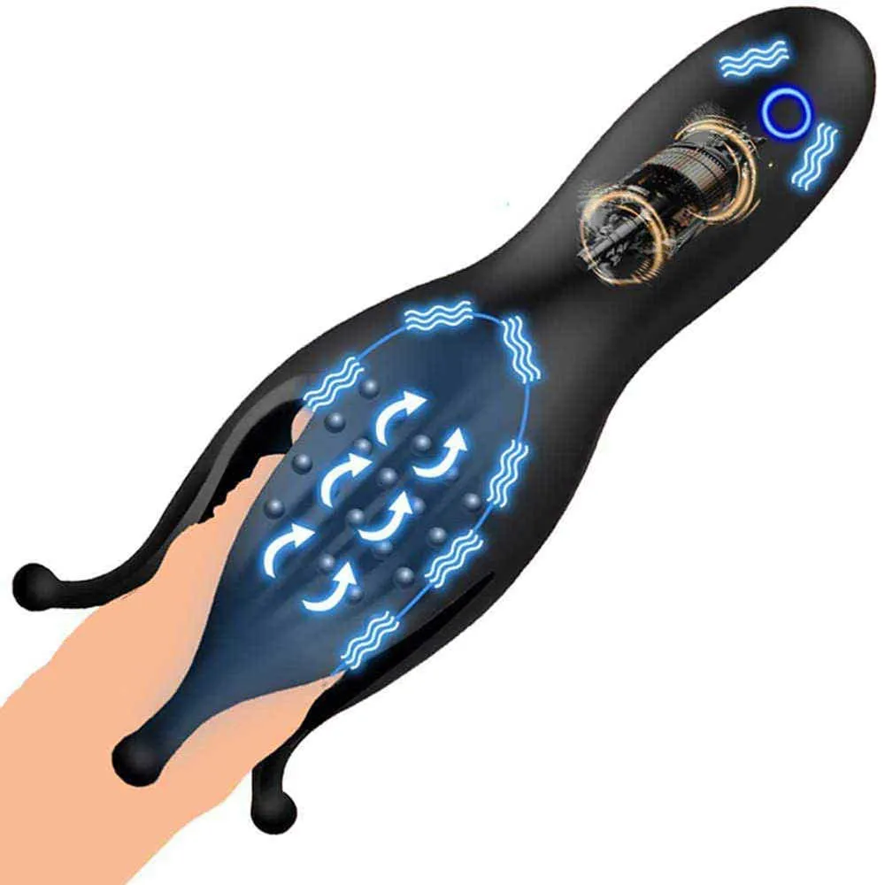 Männlicher empfindlicher Kopfstimulator-Trainer mit 10 Vibrationsmodi. Trainieren Sie Ihren Schwanz härter und sorgen Sie für ultimativen Genuss