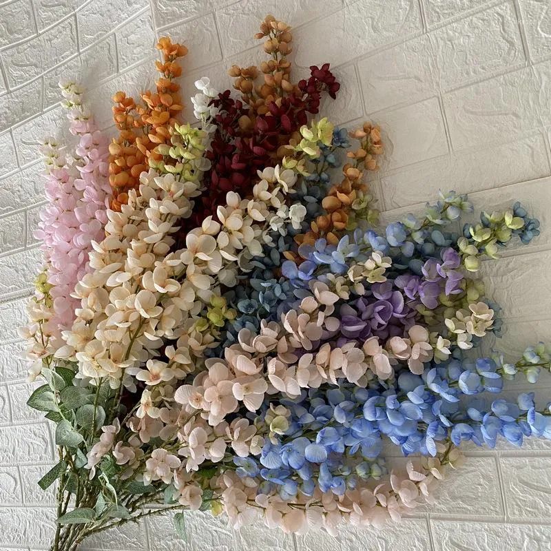 装飾花2 PCS Wisteria人工結婚式のアーチ装飾偽の花の弦楽