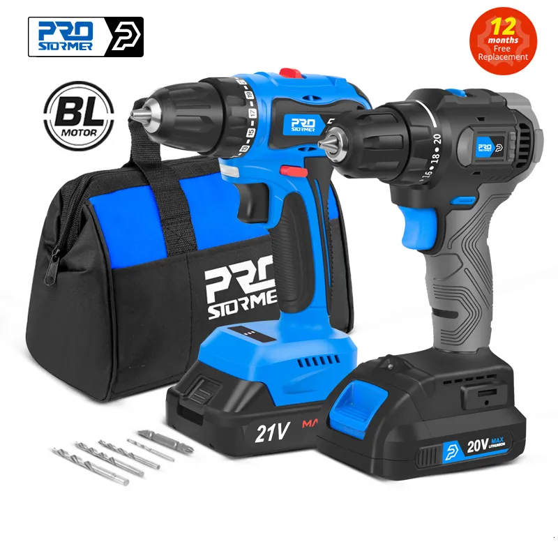 Electric Drill 20V21V Brushless Electric Drill 40nm45nm Cordless Borrare Driver Skruvmejsel Liion Batteri Electric Power Borr av Prostormer 230210