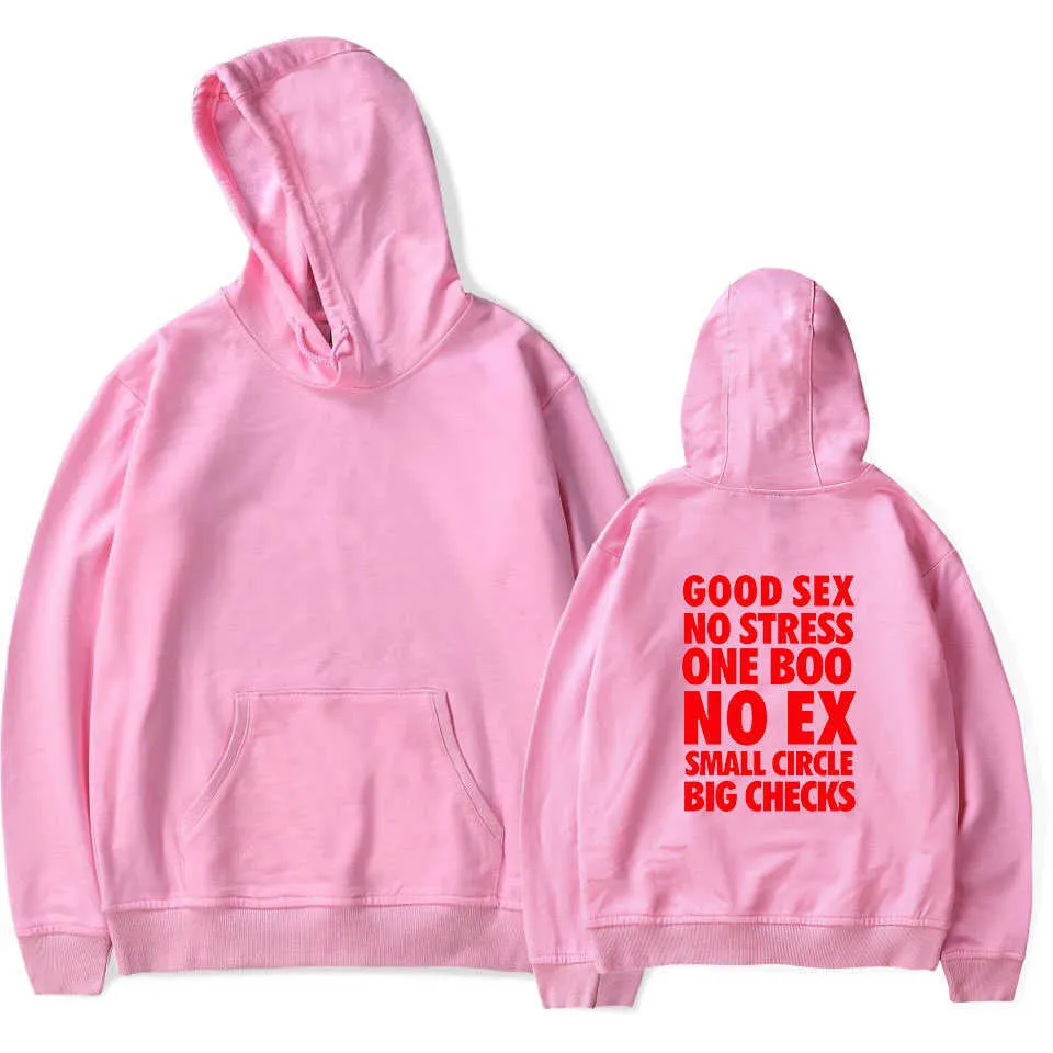 Herren Hoodies Sweatshirts Good Sex No Stress One Boo No Ex Small Circle Big Checks Hoodies Manner Lustiger Print Pullover Streetwear Hoodie Damen Herren L230209 Von 9 02 DHgate