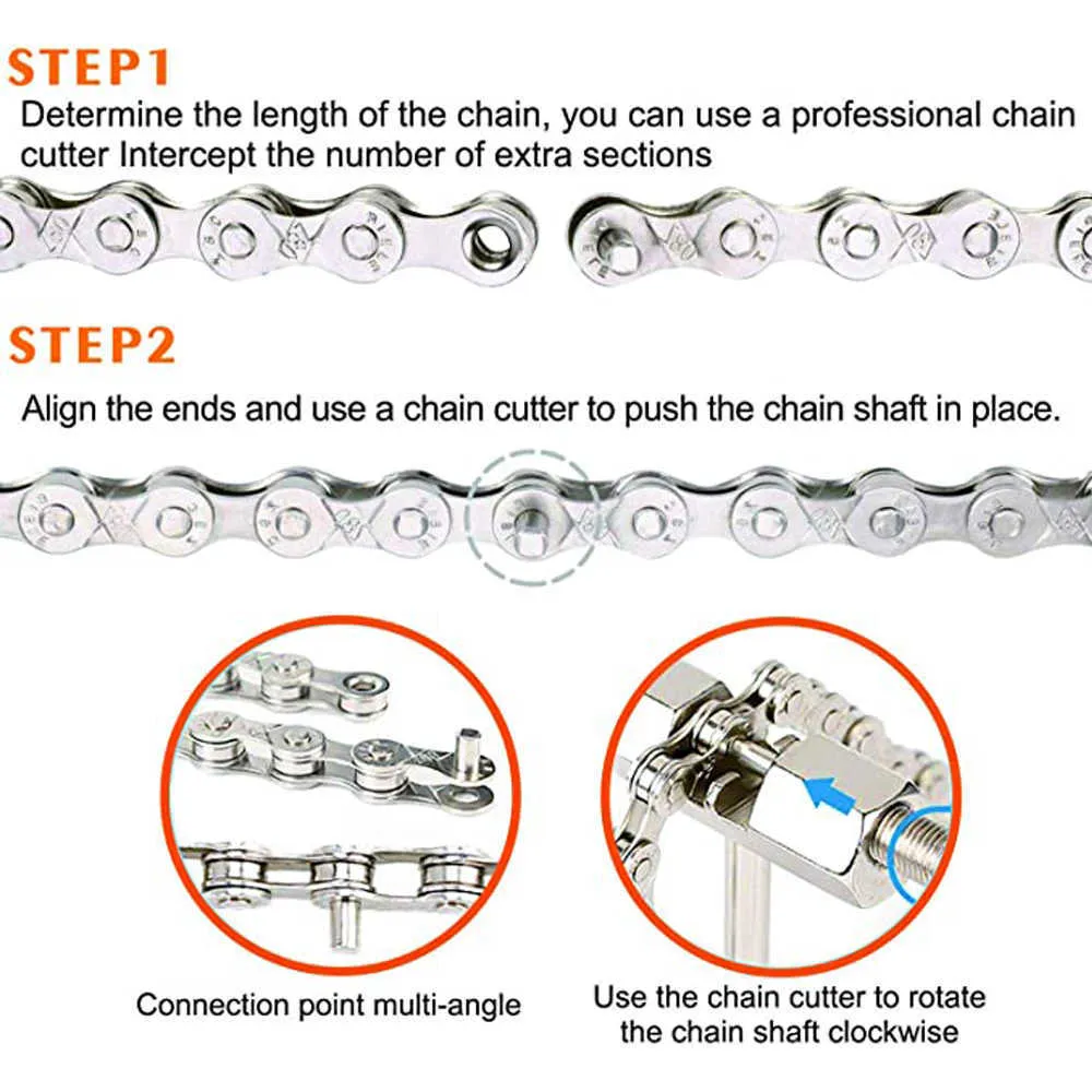 VXM vtt électroplaqué argent 8 vitesses route chaînes kit 116L pièces de vélo accessoires de vélo 0210