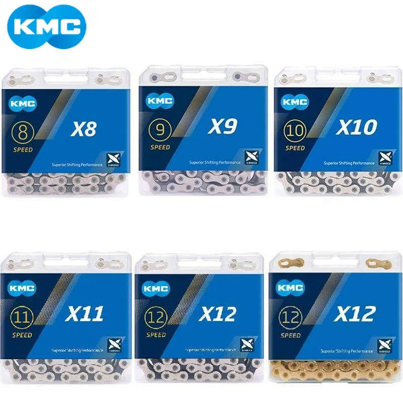 s kmc x8 x9 x10 x11 x12 mtb road bicycle 8v 9v 10v 11v 12V Chants de cadeia de velocidade para shimano bicicletas peças 0210