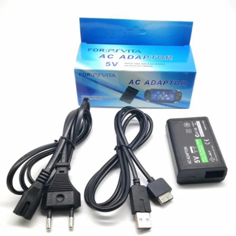 Laddningsdocka Adapter Usb-laddare Strömförsörjning AC-adapter för PS Vita Console 1000 Psvita Powerstation