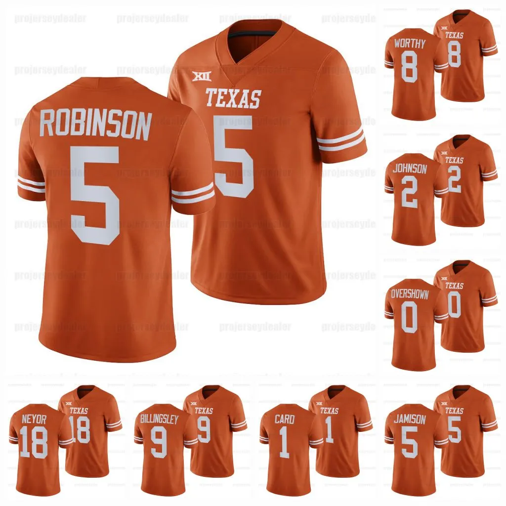 Custom Texas Longhorns Football Jersey Quinn Ewers Bijan Robinson