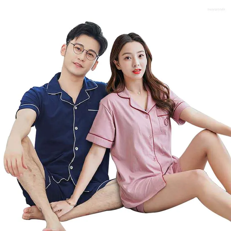 Men's Sleepwear Cotton Men's Pajama Sets Luxury Brands Short Sleeve Pyjama Home Clothes Soft Summer Man Pajamas 2Piece/set