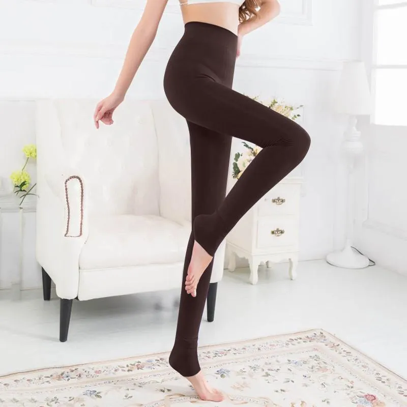 Womens Thick Step Brushed Fleece Thermal Leggings Women And Skirts With Lined  Pants Fashionable And Warm Full Soft Pants For Women From Mildirene, $30.41