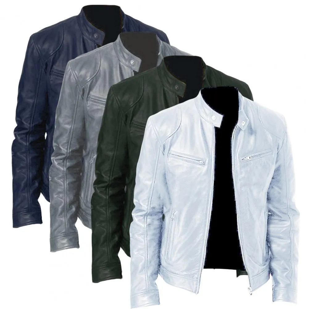 Hommes en cuir simili cuir hommes automne marque décontracté Vintage veste en cuir manteau hommes printemps tenue conception moteur Biker poche Pu veste en cuir hommes M-5Xl 230209