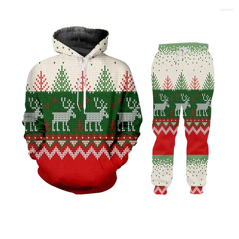 Мужские спортивные костюмы Uwji Custom Men Men/Women Sport Зимний костюм Рождество 3DCHRISTMAS ELK Печать толстовок для отдыха.