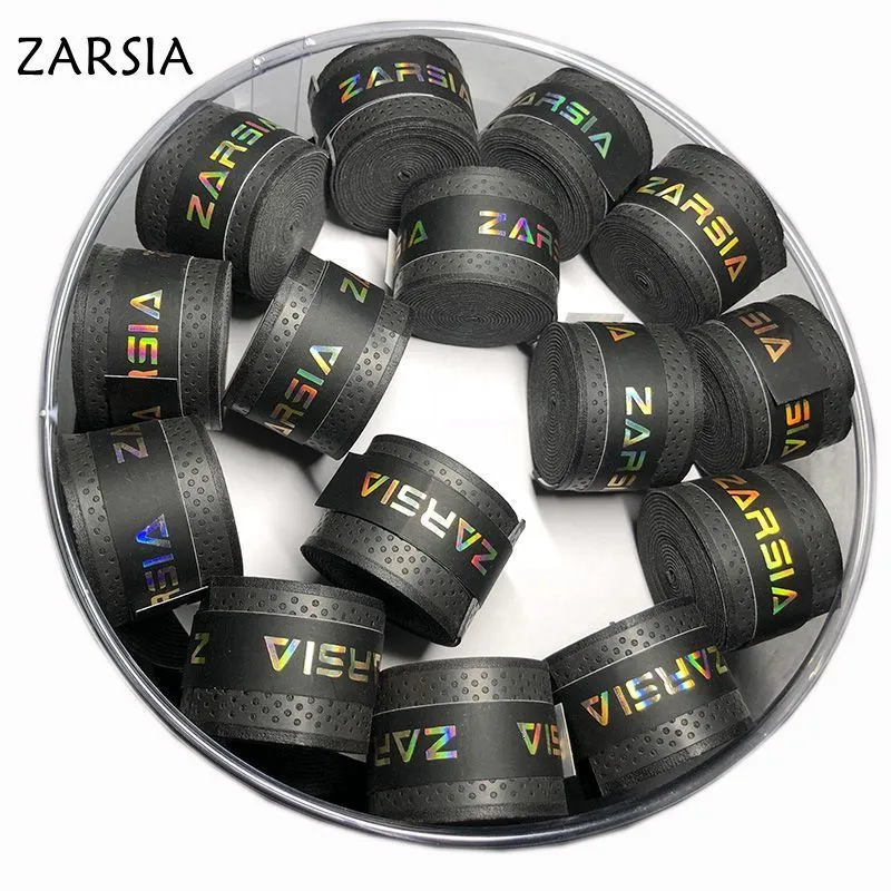 Sweatband 60pcs Zarsia 검은 색 색상 테니스 오버 그립 압력 지점 테니스 라켓 그립 드라이 느낌 안티 스키드 땀 흡수 랩 230210