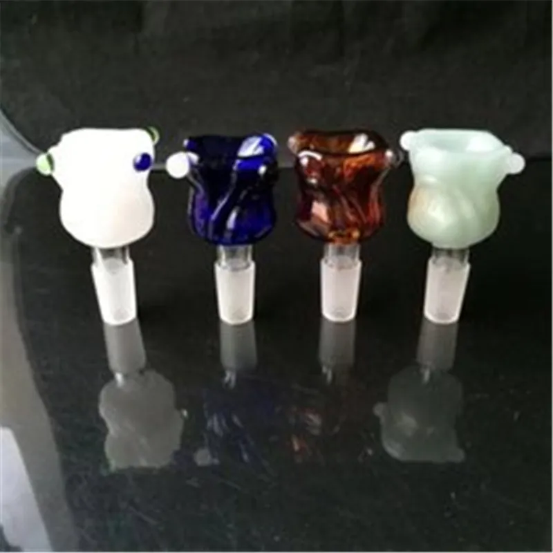 バラのガラスバブルヘッド（色はランダムに出荷されます）、ガラスオイルバーナーパイプカラフルなバーナーガラスチューブオイル
