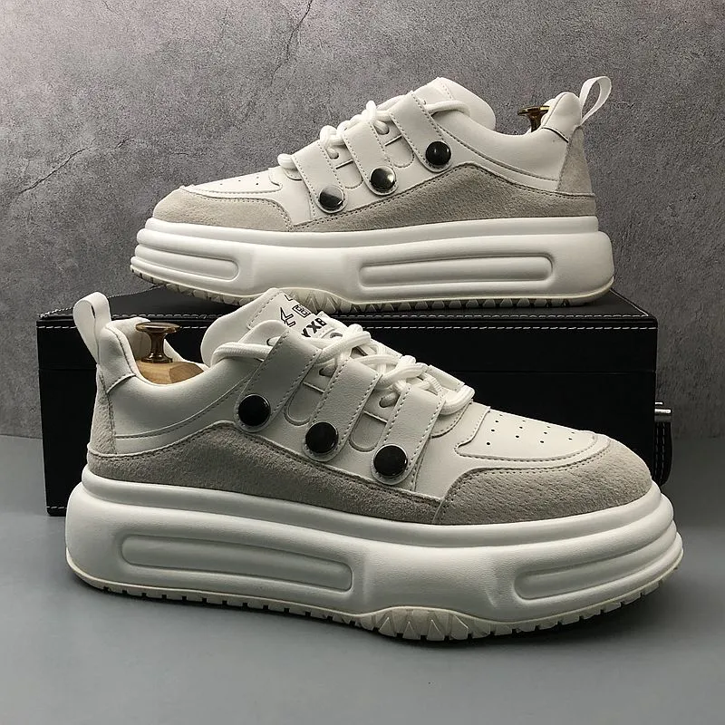 Feest Italiaanse designer jurk trouwschoenen gevulkaniseerd ademende outdoor casual sneakers rond teen dik bodem rijden