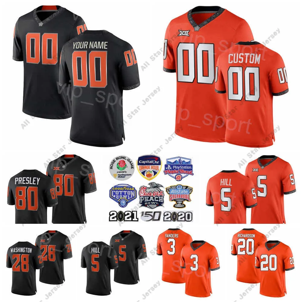 American College Football Wear NCAA College Football 20 Dominic Richardson Jersey Oklahoma State Cowboys 8 Braydon Johnson 80 Brennan Presley 9 Bryson Green 0 Mason