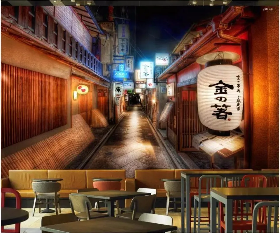 Wallpapers Custom Mural 3d Po Wallpaper Vintage Street Japanese Restaurant Sushi Home Decor Wall Murals