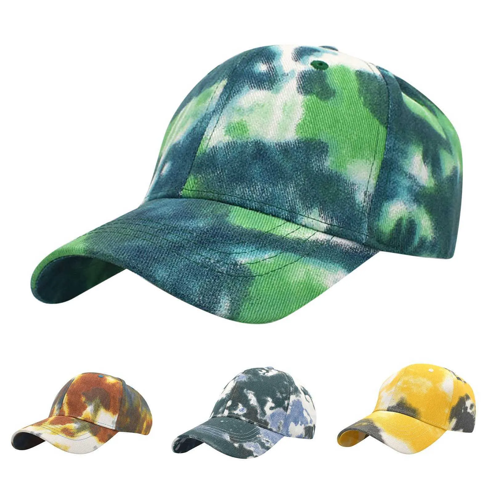 Ball Caps Cap Pack Pack Tie Tye Baseball Cap masculino e feminino Trendência de moda Pato Cap primavera e verão Casual ao ar livre Cheques de pai para homens G230209