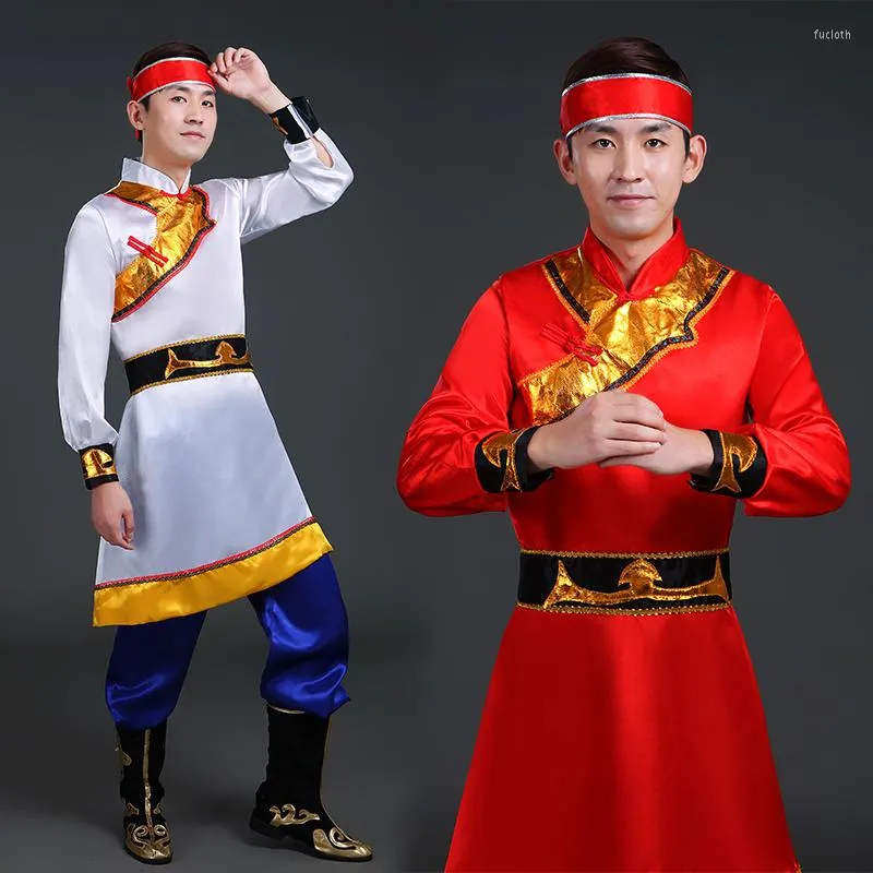 Costume à thème mongol pour hommes, 2 couleurs, vêtements pour adultes, Costumes de danse minoritaire, vêtements nationaux chinois, année