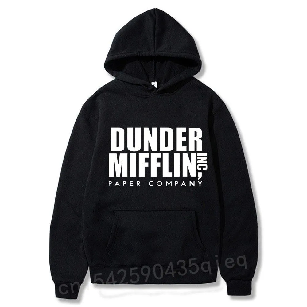 Мужские толстовок толстовок Harajuku офисная толстовка Menwoemn Fleece Hoodies Dunder Mifflin Paper Inc Hoodie Unisex Crewneck Moletom Feminino Hoody 230209