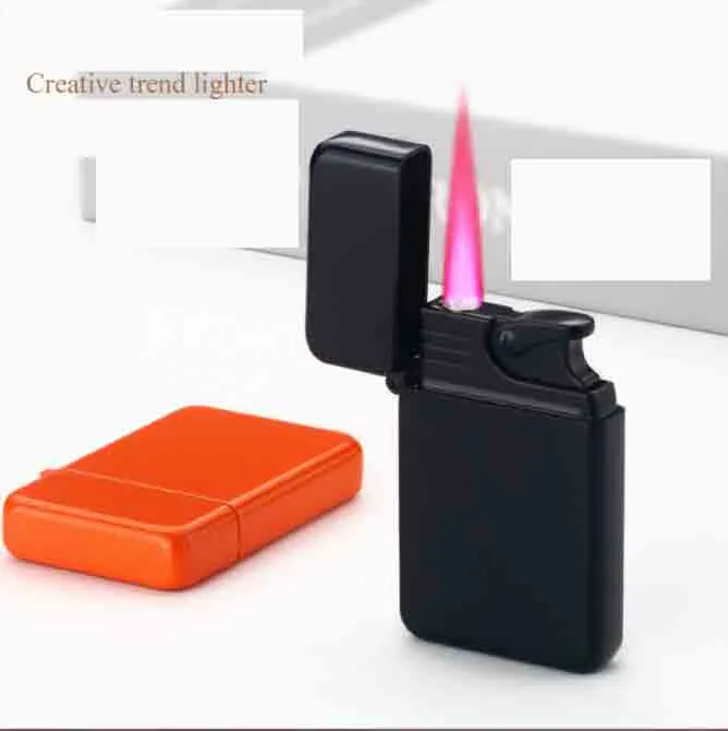 Latest Metal Jet Lighter Inflatable No Gas Windproof Cigar Butane Straight Lighters Smoking Tool Accessories