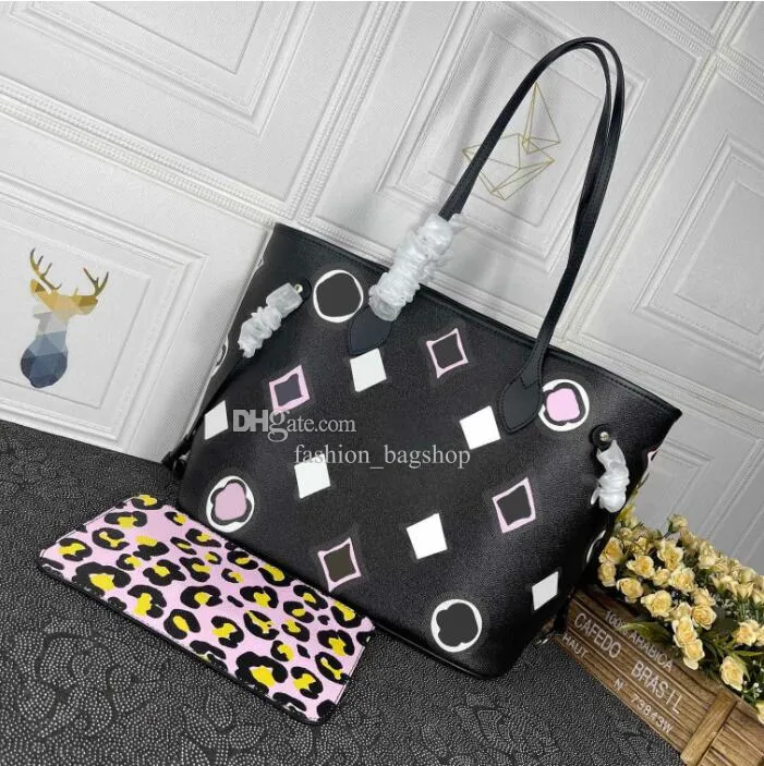 Mode 2PCS Totes FEMME FEMMES designers de luxe sacs à main en cuir PU sac à bandoulière bandoulière sac à bandoulière portefeuille dame pochette sac à main