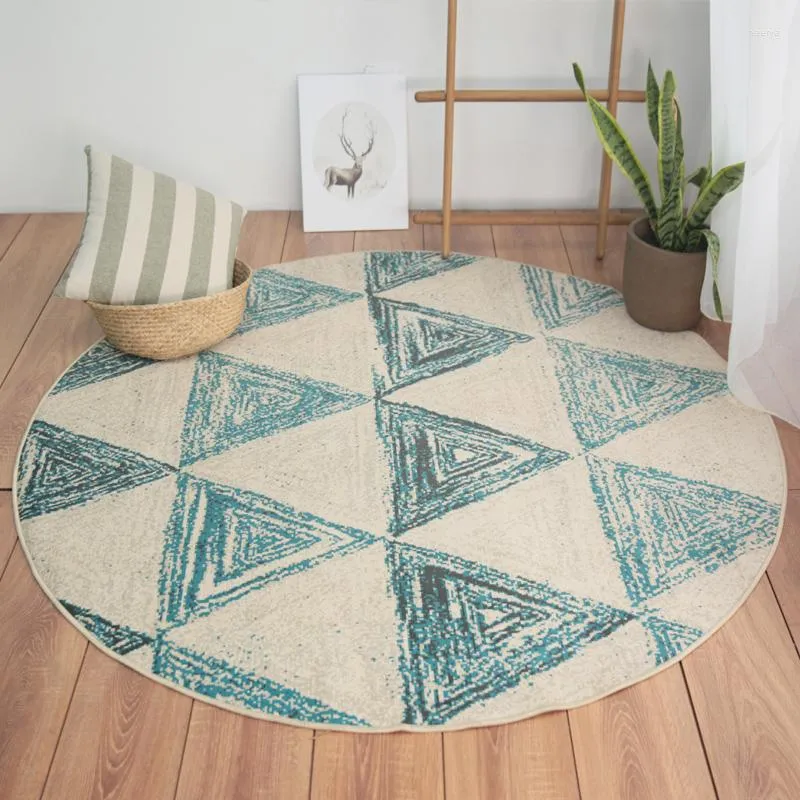 Tapis rond chaise d'ordinateur tapis décoration Style motif géométrique salon étude suspendu tapis de chambre