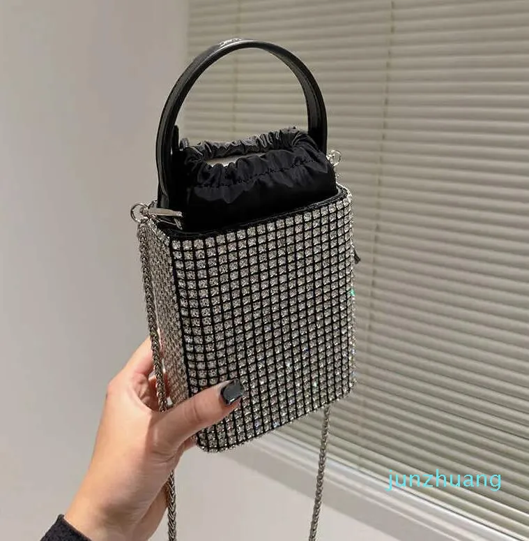 Designer Bag wan Sequin Tote Totes Designer Bag Sparkling Tote 25 Black Purse 6 Diamonds Shoulder Lady Chain Handbags Crossbody BARN