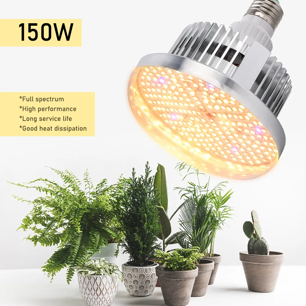 260 LEDs Crescem Luz Espectro Completo 150W Branco Quente Planta Phyto Lâmpada Lâmpada Led para Plantas Flores Jardim Interior Barraca de Crescimento Estufa E27