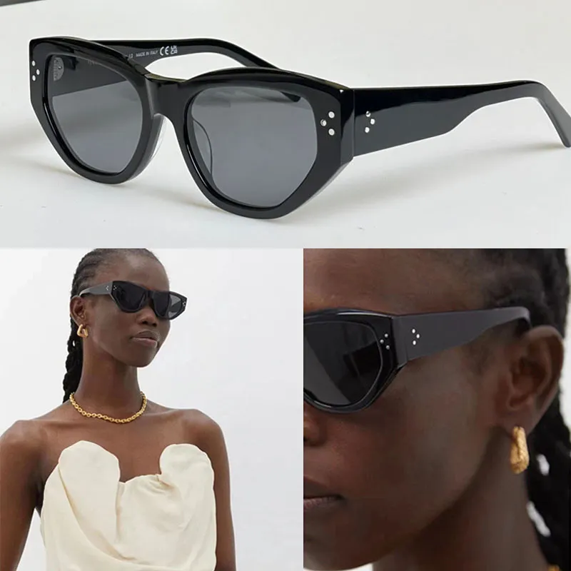 Bold Story cat-eye acetato gafas de sol para mujer Retro Classic oval French high street glasses 40219 Hip Hop diseñador hombres Patrón de tres puntos FASHION SHOW Eyeglasses